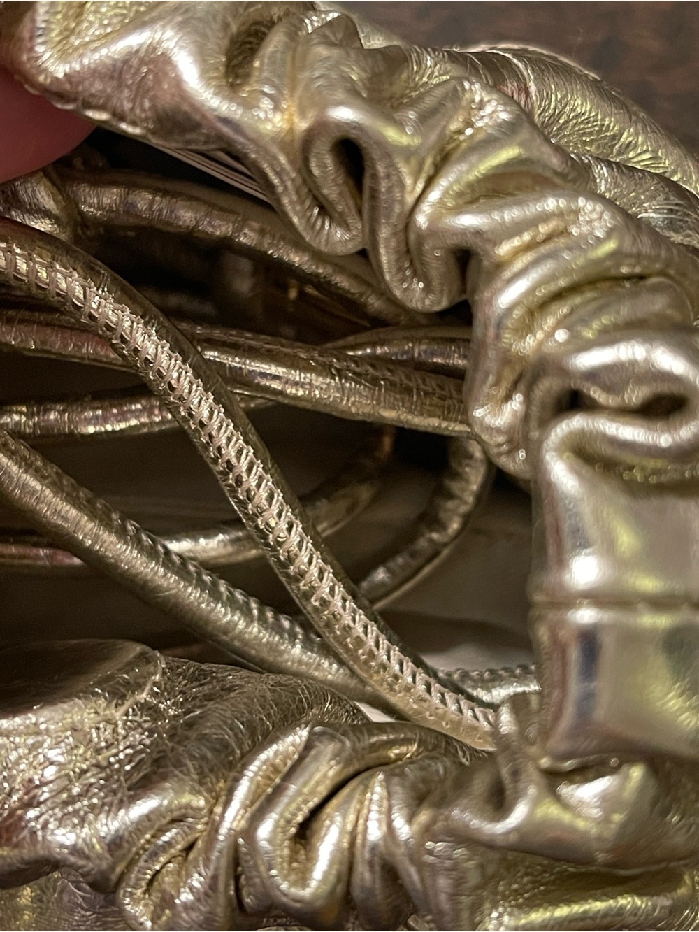 ba&sh Metallic Gold Mini Shoulder Bag - Picture 5 of 12
